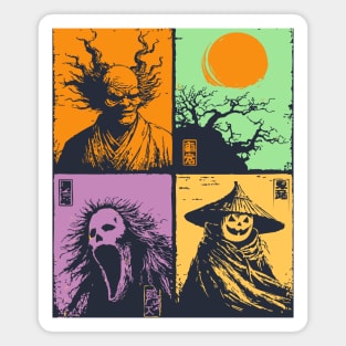 Spooky Japanese Ghosts - Retro Halloween Yurei Magnet